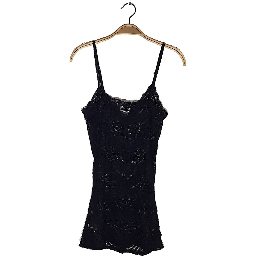 Free People Black Lace Tank Top